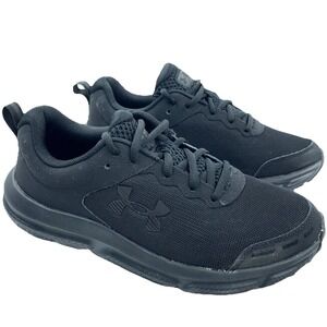 Under Armour Charged Assert Women 8.5 D Wide Triple Black Shoes Walking Runing